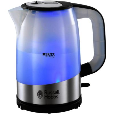 Russell Hobbs 18554 Purity Brita Kettle in Opaque Plastic  & Brushed Stainless Steel